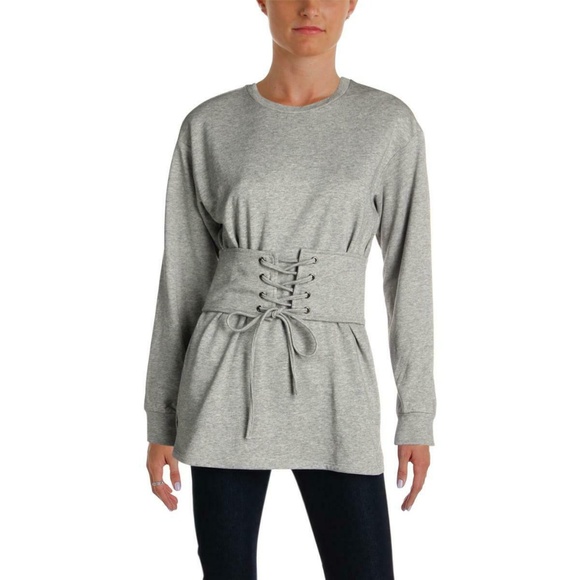Aqua Women's Long Sleeve Sweatshirt Top $58 - Picture 1 of 2